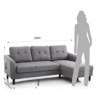 Sofa med sammenklappeligt sengeelement under sædet - Nikkel Viadurini