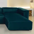 Sofa med indendørs halvø i ekspanderet polyurethan - Buffo Viadurini