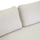 Sofa med lænestole og sofabord i hvid aluminium til haven - Tenda Viadurini