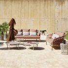 3-personers udendørs sofa med hynder lavet i Italien - Emmacross fra Varaschin Viadurini