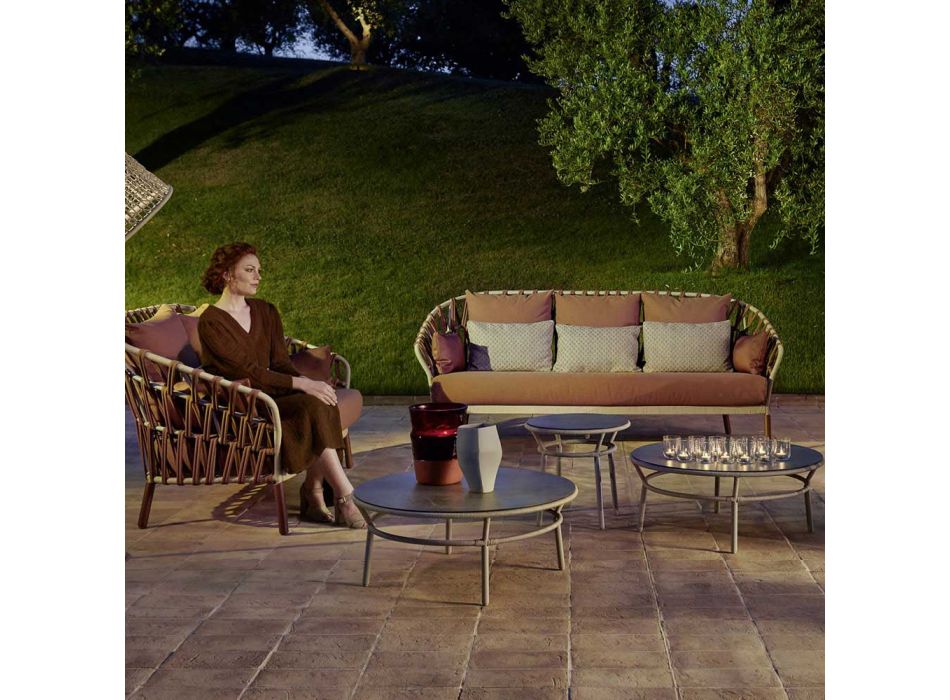 3-personers udendørs sofa med hynder Made in Italy - Emmacross fra Varaschin Viadurini