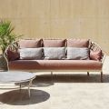 3-personers udendørs sofa med hynder lavet i Italien - Emmacross fra Varaschin