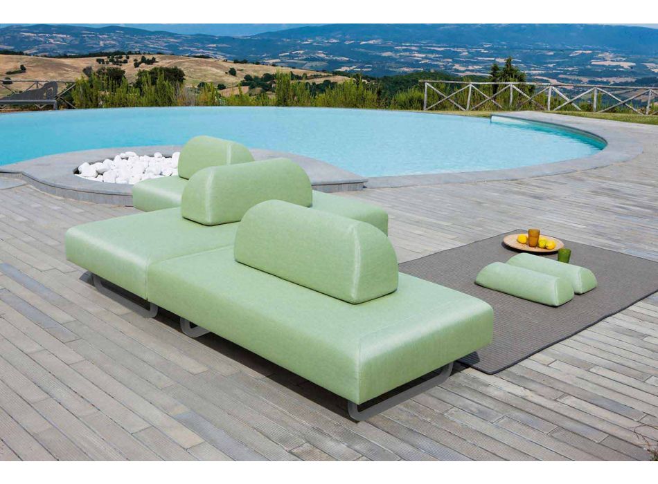 3-personers design sofa i metal og stof fremstillet i Italien - Selia Viadurini