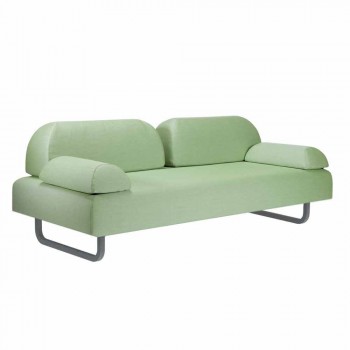 3-personers design sofa i metal og stof fremstillet i Italien - Selia
