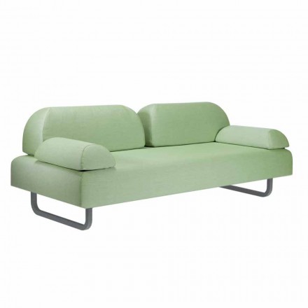 3-personers design sofa i metal og stof fremstillet i Italien - Selia Viadurini