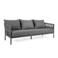 Udendørs sofa aluminium og reb med stofpuder, Homemotion - Shama