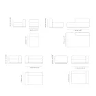 Modulær udendørs sofa med polstring i drænende gummi Fremstillet i Italien - Bahias Viadurini