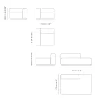 Modulær udendørs sofa i marine krydsfiner Fremstillet i Italien - Bahias Viadurini