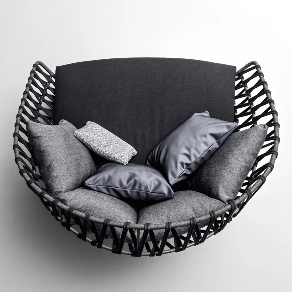 Udendørs sofa med puder inkluderet Made in Italy - Emmacross fra Varaschin Viadurini