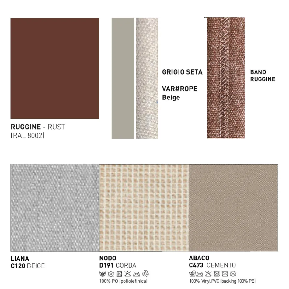 Udendørs sofa med puder inkluderet Made in Italy - Emmacross fra Varaschin Viadurini