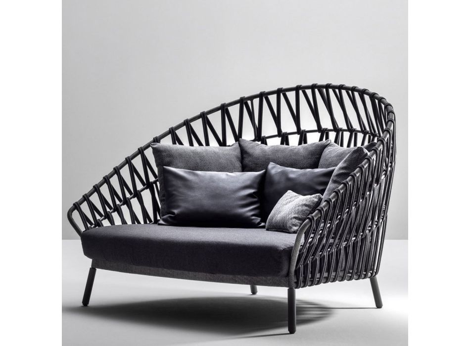 Udendørs sofa med puder inkluderet Made in Italy - Emmacross fra Varaschin Viadurini