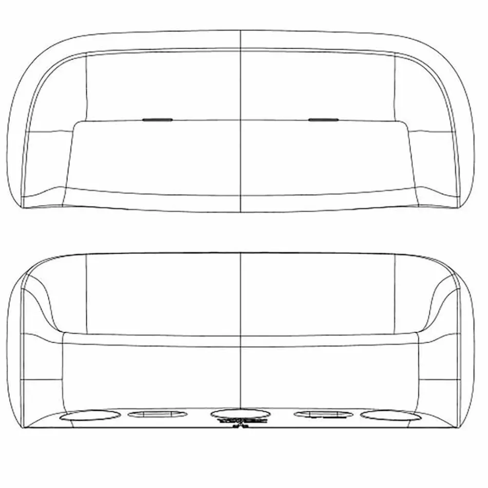 Design udendørs sofa i Blow by Vondom polyethylen harpiks Viadurini