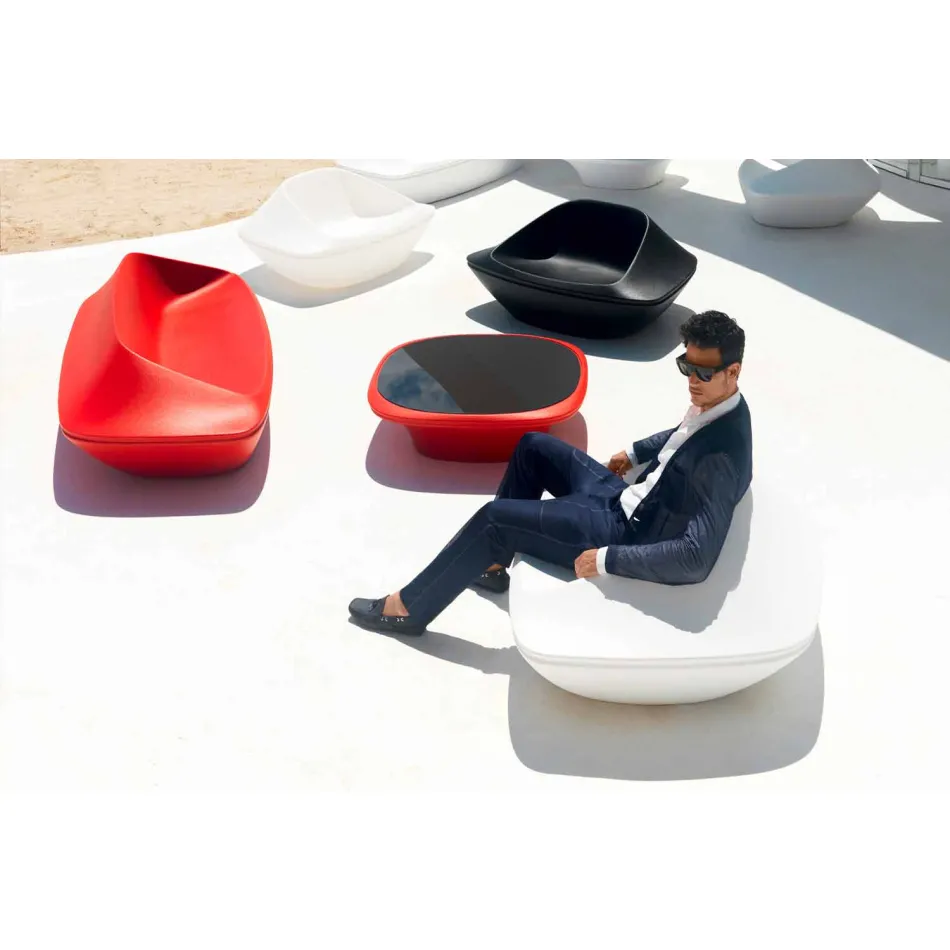 Ufo af Vondom design udendørs sofa i polyethylen harpiks Viadurini