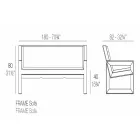 Ramme af Vondom udendørs sofa, i polyethylenharpiks, design Viadurini