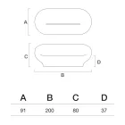 Polyethylen udendørs sofa fås i forskellige farver - Håndklæde Viadurini