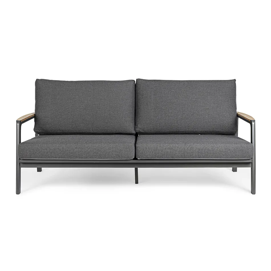 Udendørs sofa i stof med aluminiumsstruktur, Homemotion - Cara Viadurini