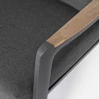 Udendørs sofa i stof med aluminiumsstruktur, Homemotion - Cara Viadurini