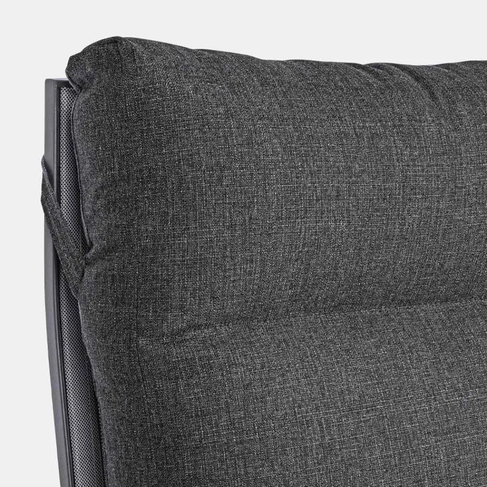 Udendørssofa i stof og aluminium med tilbagelænet ryglæn - Nathy Viadurini