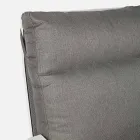 Udendørssofa i stof og aluminium med tilbagelænet ryglæn - Nathy Viadurini