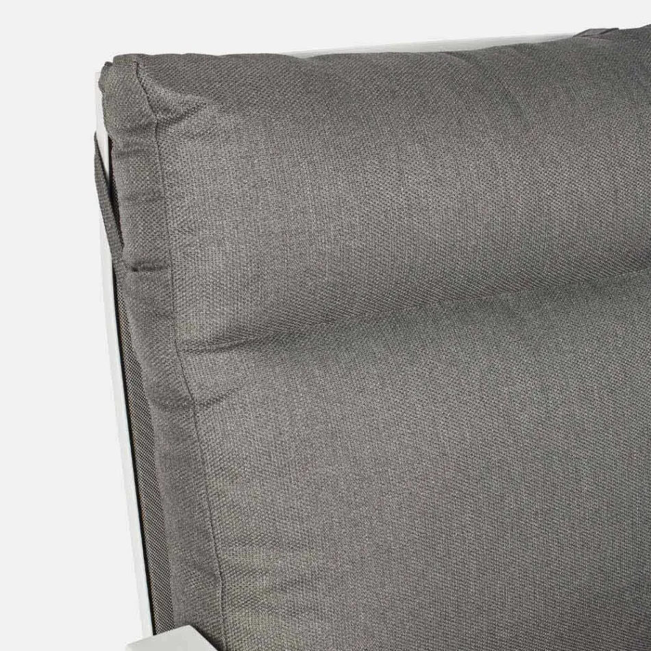 Udendørssofa i stof og aluminium med tilbagelænet ryglæn - Nathy Viadurini