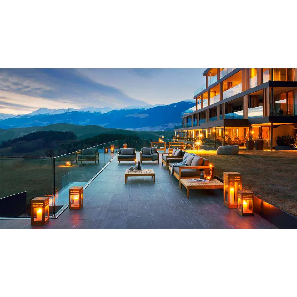 Moderne Varaschin Bali udendørs sofa med polstret puder Viadurini