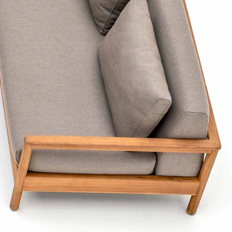 Moderne Varaschin Bali udendørs sofa med polstret puder Viadurini