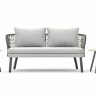 Moderne Varaschin Emma udendørs sofa i stof og metal Viadurini