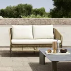 2-personers havesofa i aluminium med vævning - Cricket fra Varaschin Viadurini