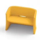 2-personers havesofa i farvet polyethylen Fremstillet i Italien - Gomez Viadurini