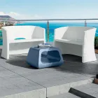 2-personers havesofa i farvet polyethylen Fremstillet i Italien - Gomez Viadurini