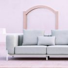 3-personers havesofa med luksuspuf i aluminium og stof - Filomena Viadurini