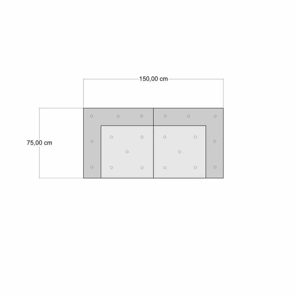 To-personers etnisk havesofa i vandafvisende stof - Shamo Viadurini