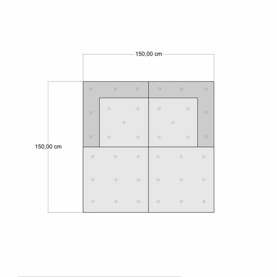 To-personers etnisk havesofa i vandafvisende stof - Shamo Viadurini