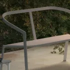 Havesofa med aluminiumsbund og tekstilsæde lavet i Italien - Maureen Viadurini