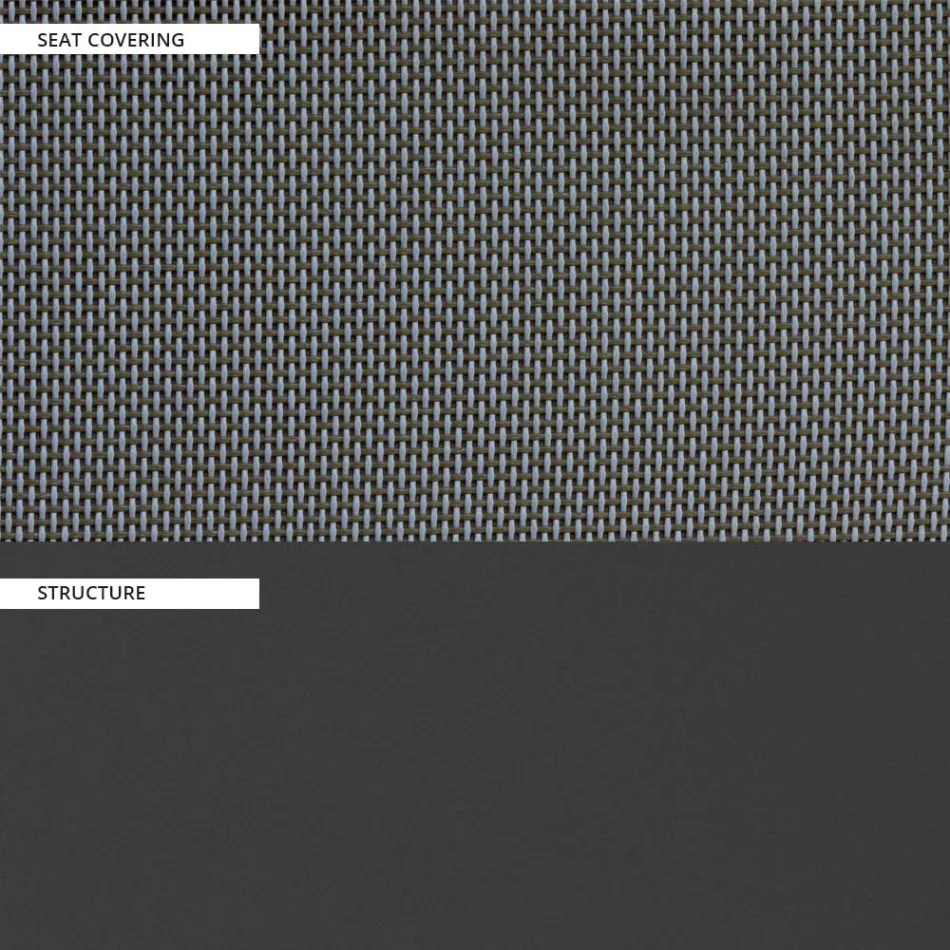 Havesofa med aluminiumsbund og tekstilsæde lavet i Italien - Maureen Viadurini