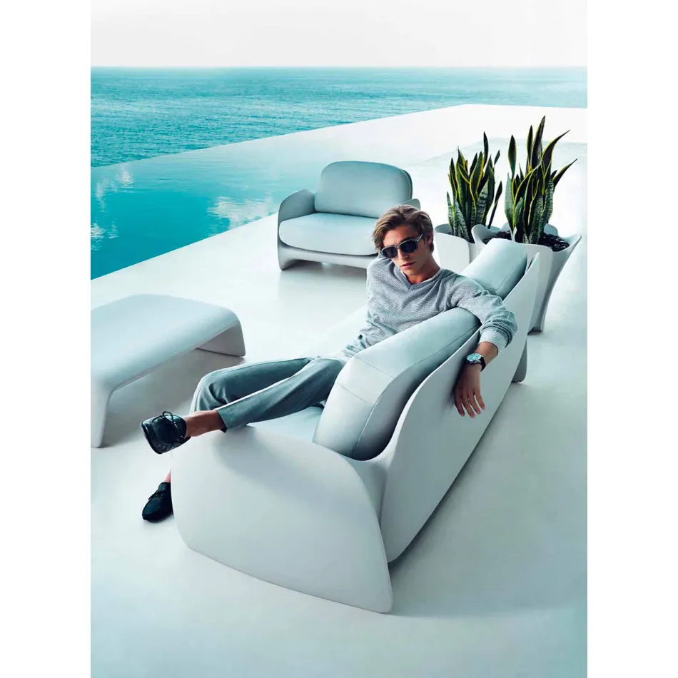 Moderne design polyethylen haven sofa Pezzettina ved Vondom Viadurini