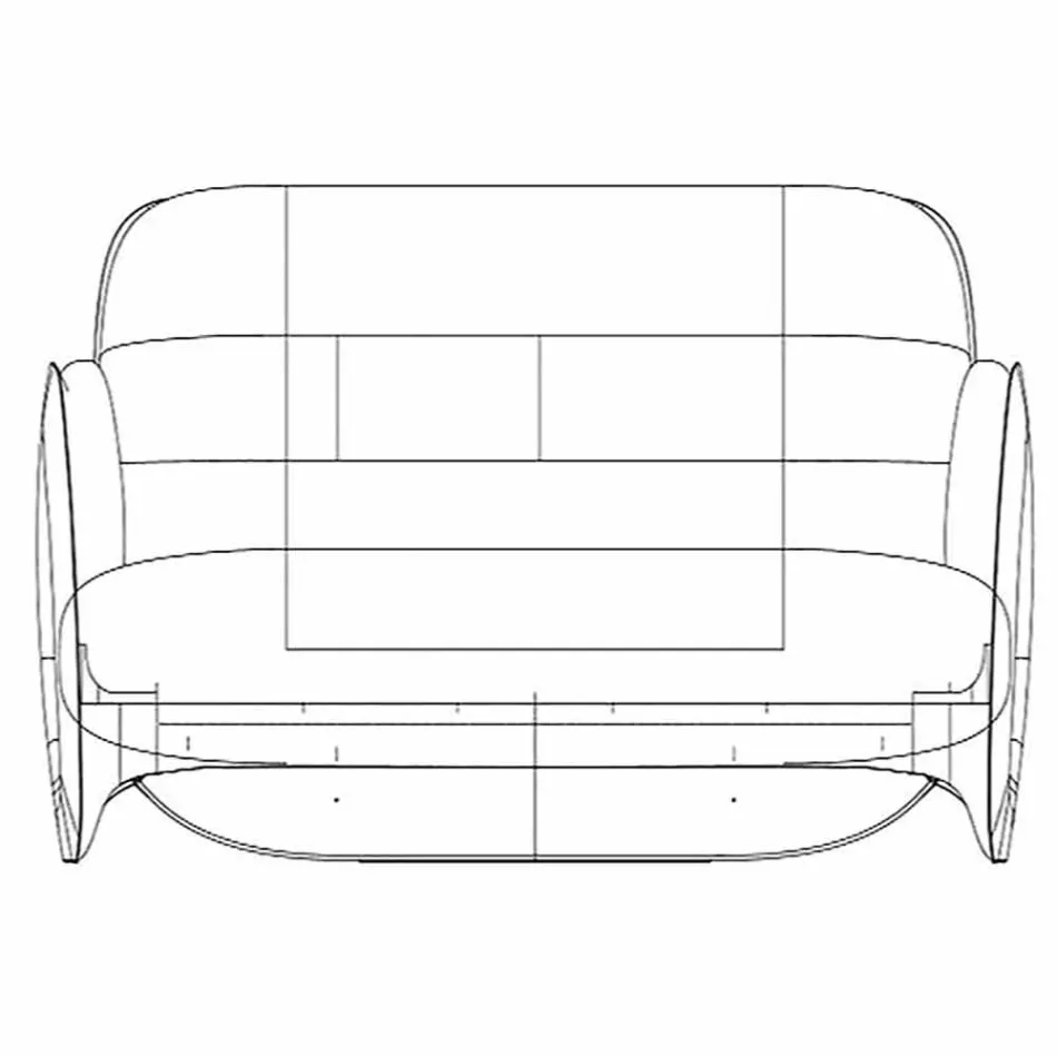 Moderne design polyethylen haven sofa Pezzettina ved Vondom Viadurini