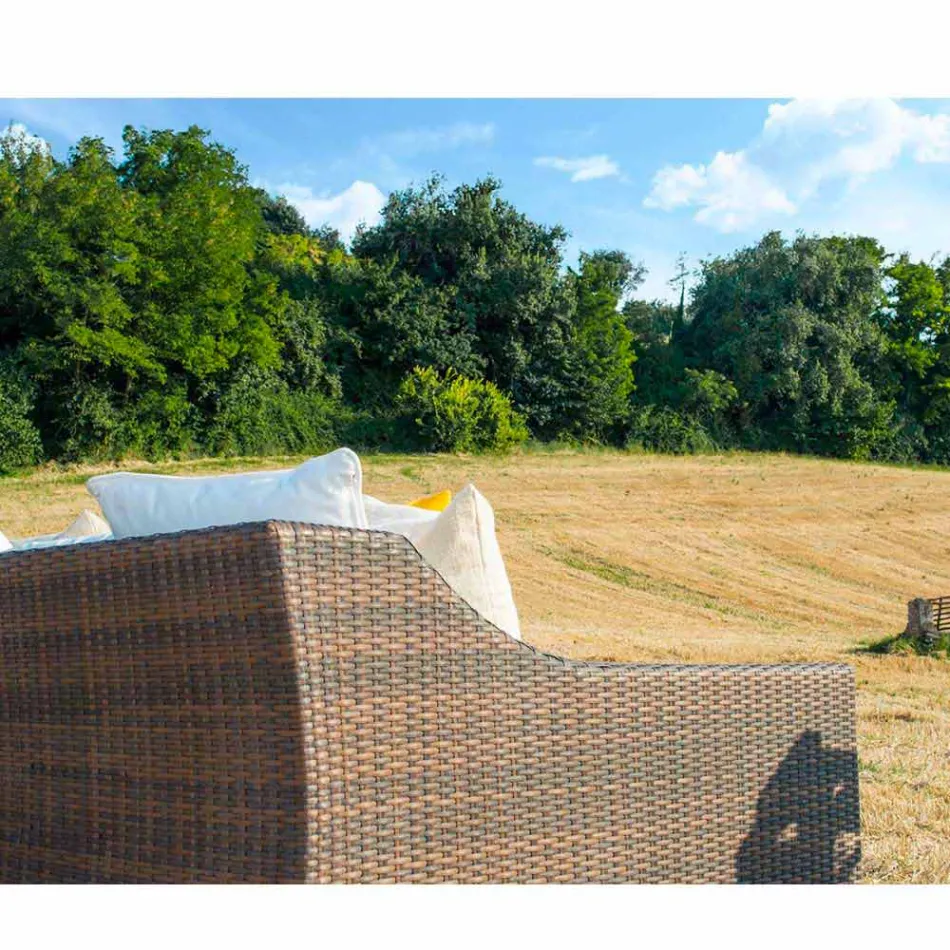 Sofa håndvævede have polyethylen Joe Coffee Viadurini