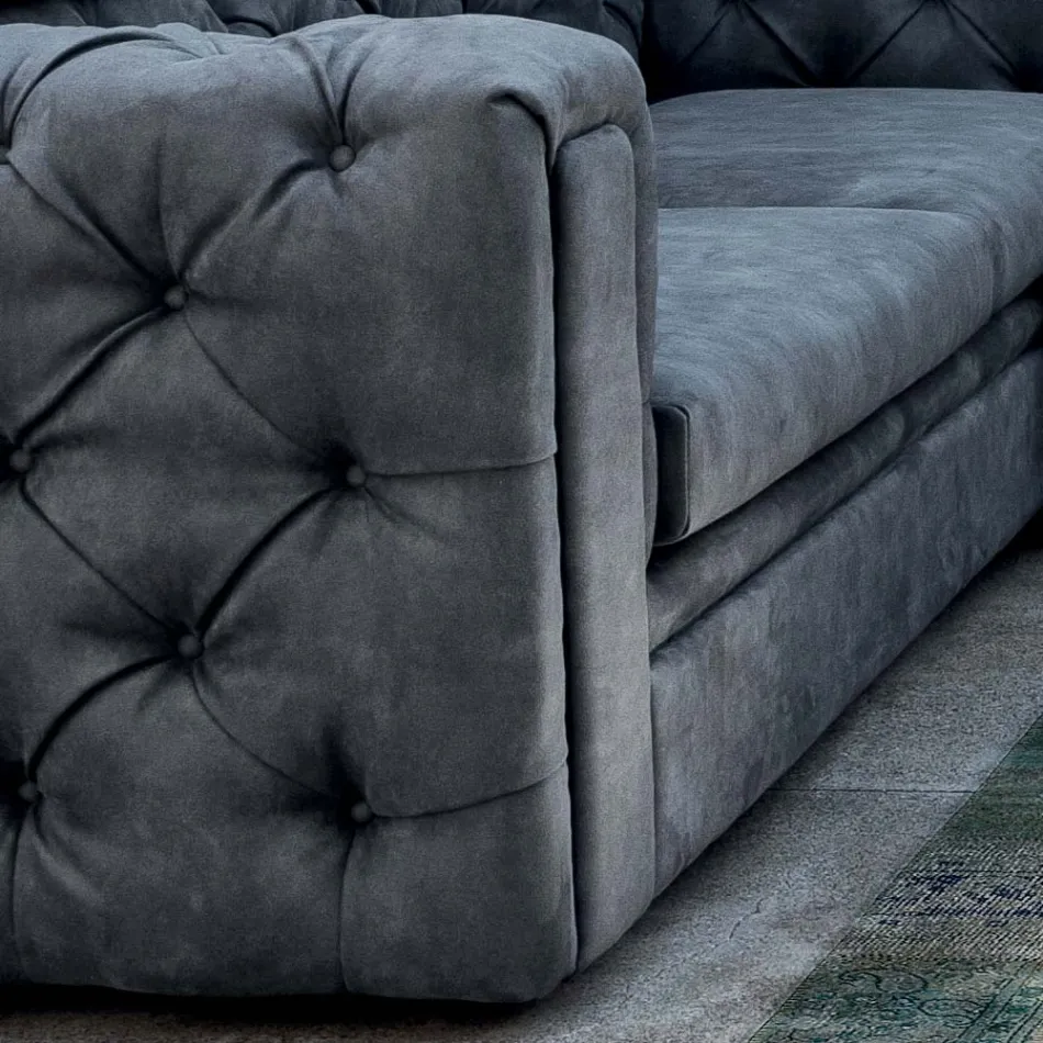 Stue Sofa med tilbagelænet nakkestøtte og halvø - Udløst Viadurini