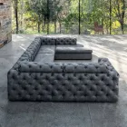 Stue Sofa med tilbagelænet nakkestøtte og halvø - Udløst Viadurini