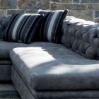 Stue Sofa med tilbagelænet nakkestøtte og halvø - Udløst Viadurini