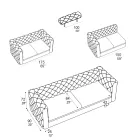 Stuesofa med tilbagelænet nakkestøtte Lavet i Italien - Udløst Viadurini