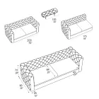 Stuesofa med tilbagelænet nakkestøtte Lavet i Italien - Udløst Viadurini