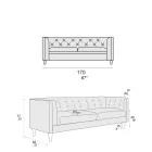 Stuesofa med træstruktur og fødder lavet i Italien - Comico Viadurini
