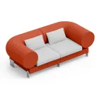 2 personers stuesofa i polyethylen i forskellige farver - Orbis Viadurini