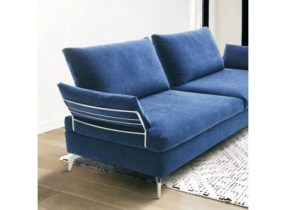 Stue Sofa med 2 ryglæn og 2 bevægelige armlæn - ædle Viadurini