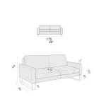 Stuesofa med slædefødder i forkromet metal - Eksklusivt Viadurini