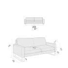 Stuesofa med slædefødder i forkromet metal - Eksklusivt Viadurini