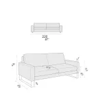 Stuesofa med slædefødder i forkromet metal - Eksklusivt Viadurini