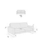 Stuesofa med slædefødder i forkromet metal - Eksklusivt Viadurini